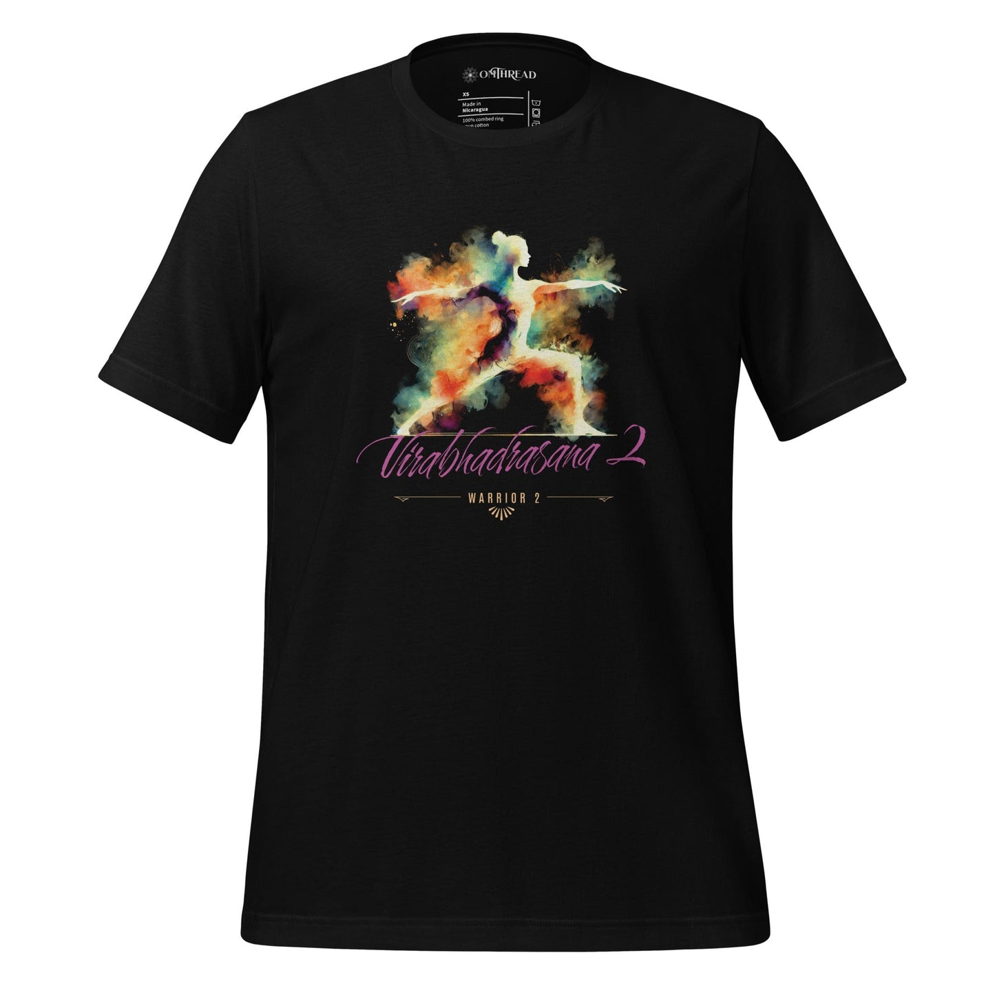 OMTHREAD Black / XS Warrior II – Virabhadrasana II Yoga Tee