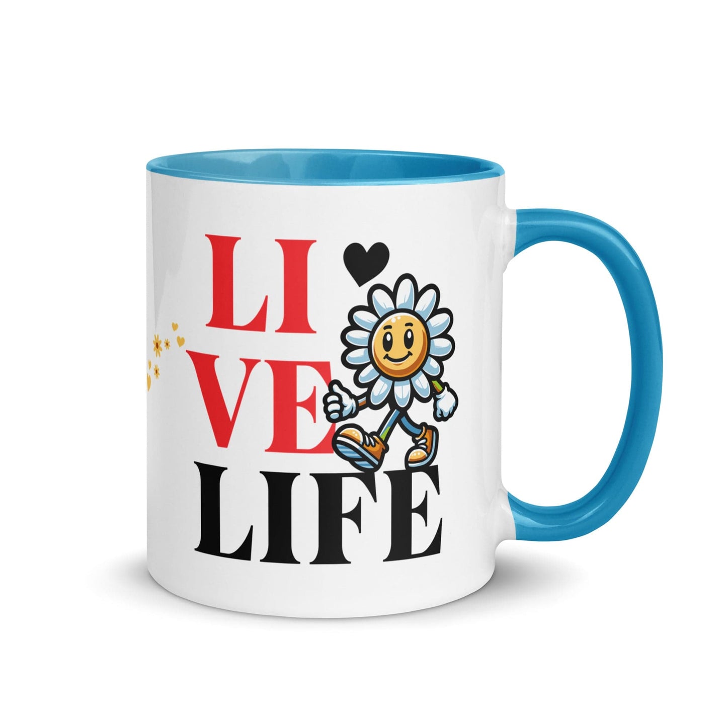 OMTHREAD Blue / 11 oz Love Life. Live Life - Mug with Color Inside