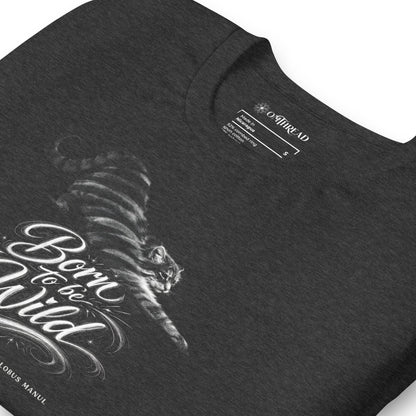 OMTHREAD Born to Be Wild Pallas Cat Sketch T-Shirt Otocolobus Manul Tee