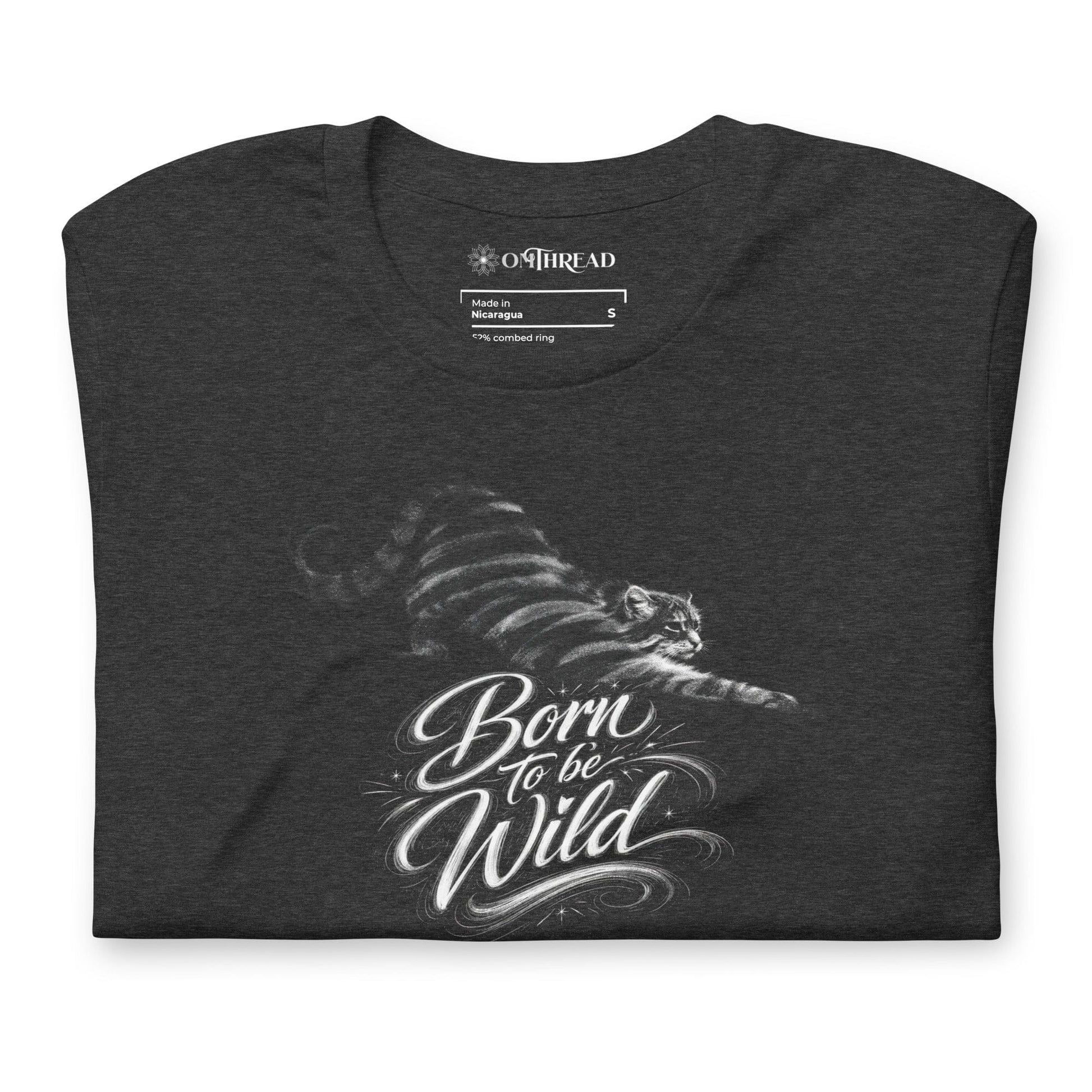 OMTHREAD Born to Be Wild Pallas Cat Sketch T-Shirt Otocolobus Manul Tee