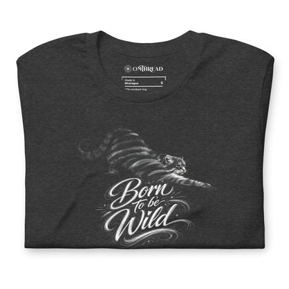 OMTHREAD Born to Be Wild Pallas Cat Sketch T-Shirt Otocolobus Manul Tee