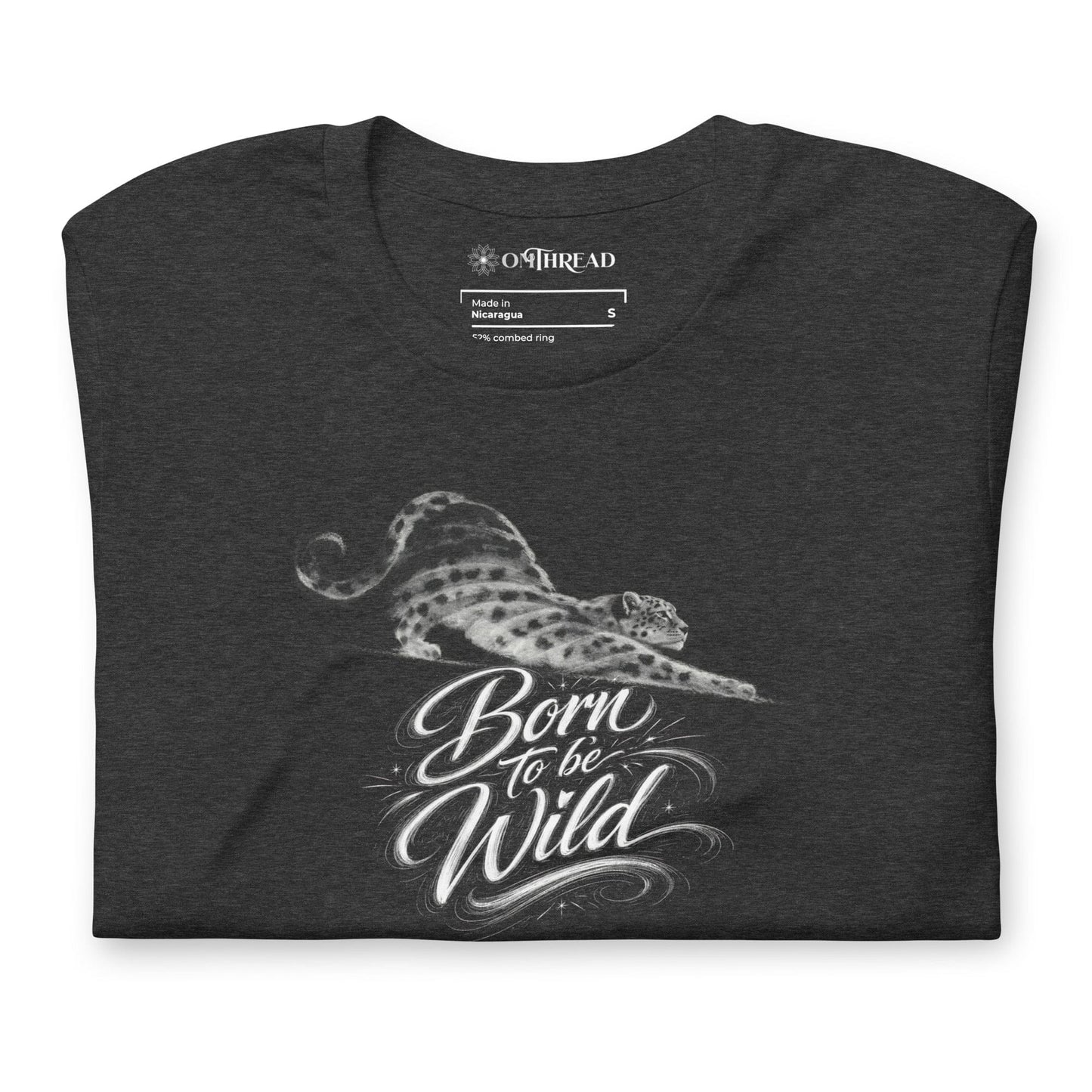 OMTHREAD Born to Be Wild Snow Leopard T-Shirt Panthera Uncia