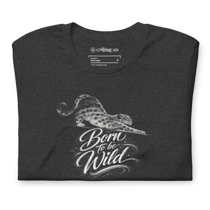 OMTHREAD Born to Be Wild Snow Leopard T-Shirt Panthera Uncia