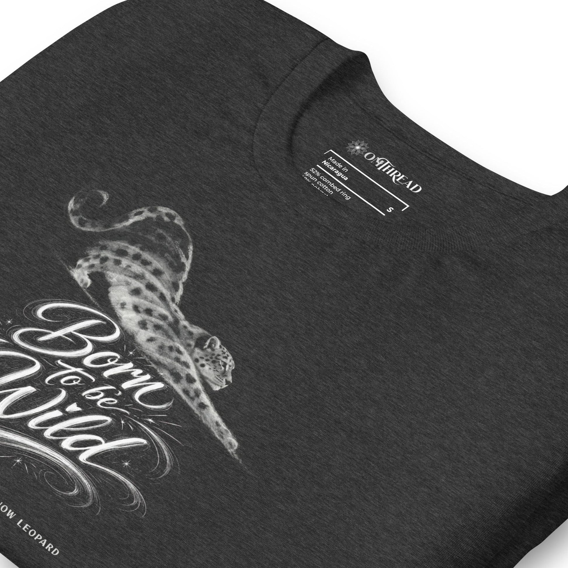 OMTHREAD Born to Be Wild Snow Leopard T-Shirt Panthera Uncia