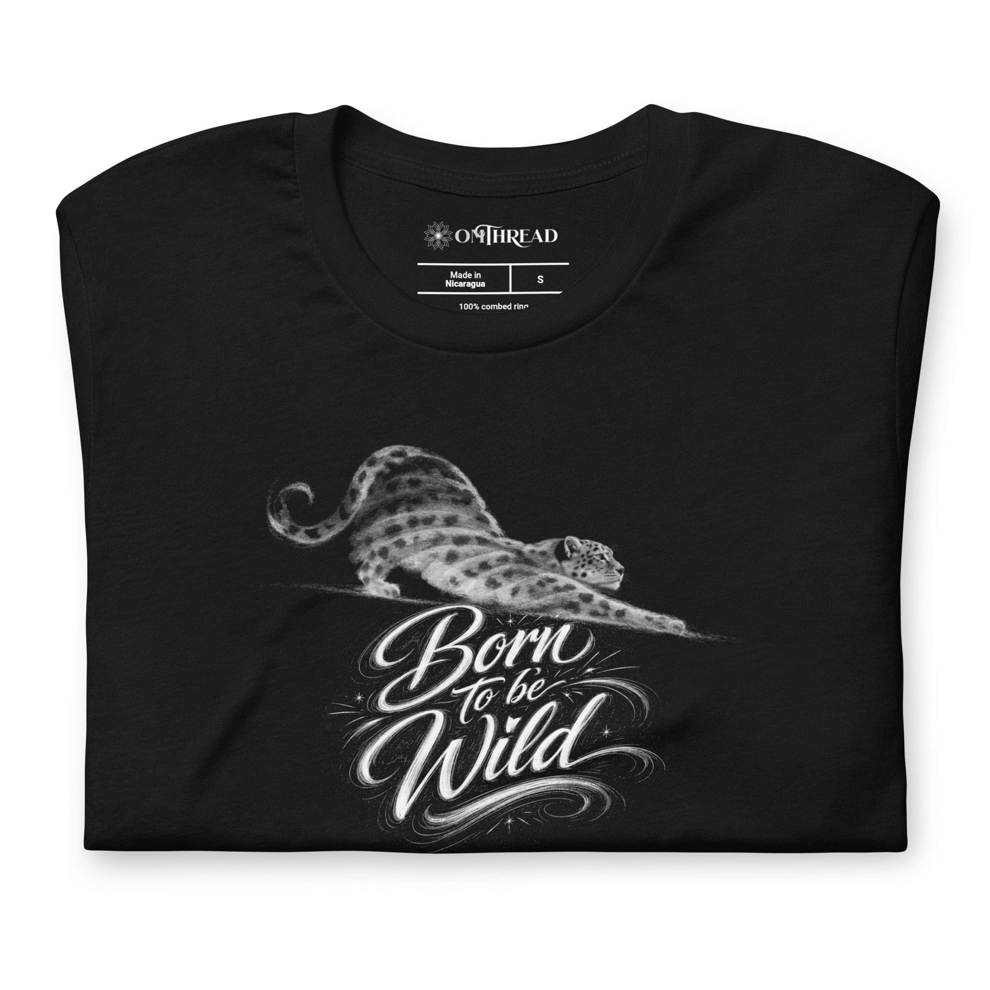 OMTHREAD Born to Be Wild Snow Leopard T-Shirt Panthera Uncia