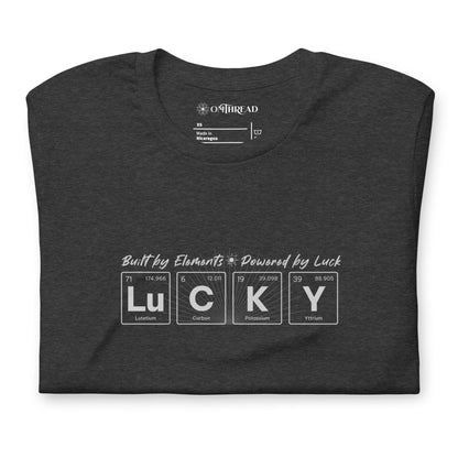 OMTHREAD Built by Elements Powered by Luck Tee | Chemistry Elements Shirt | Casual Science Shirt