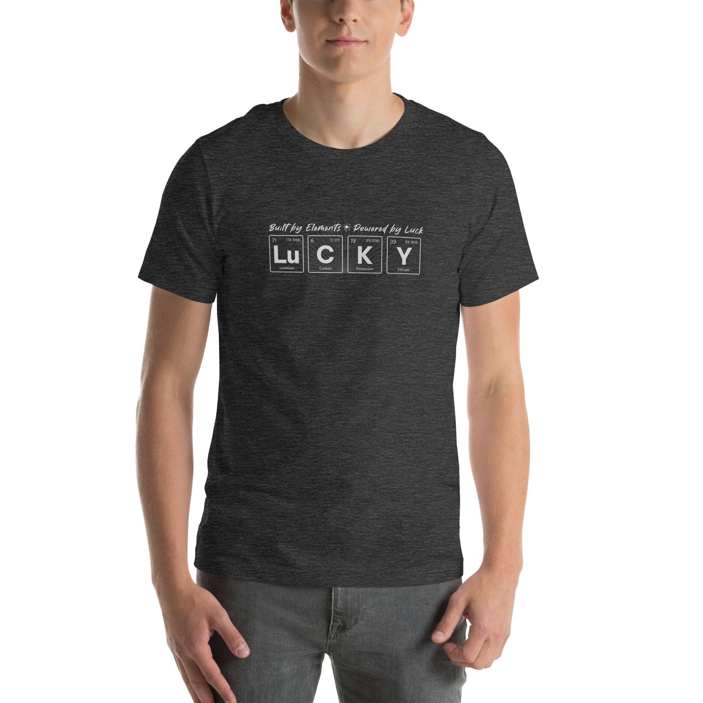 OMTHREAD Built by Elements Powered by Luck Tee | Chemistry Elements Shirt | Casual Science Shirt