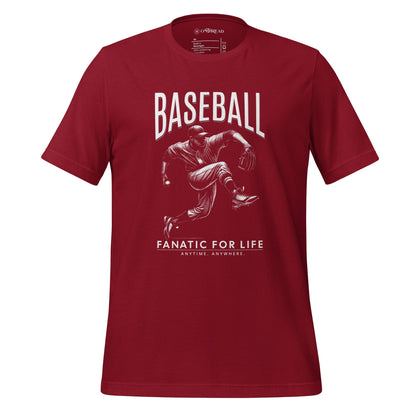 OMTHREAD Cardinal / XS Baseball Fanatic for Life Nostalgic Pitcher Tee