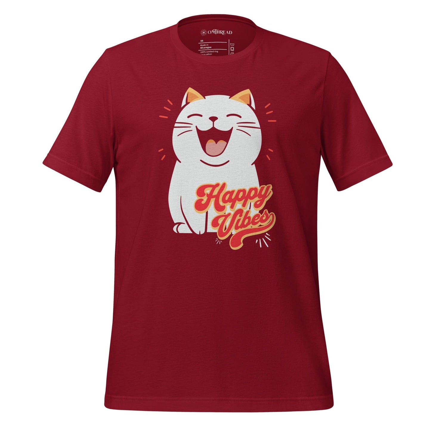 OMTHREAD Cardinal / XS Good Vibes | Happy Vibes Cat Tee