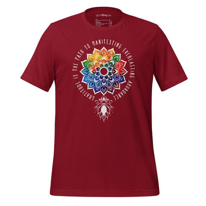 OMTHREAD Cardinal / XS Gratitude is the Path to Abundance Yoga Tee