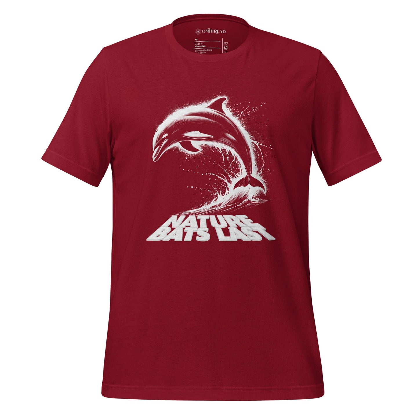 OMTHREAD Cardinal / XS Nature Bats Last: Majestic Dolphin Leap Tee