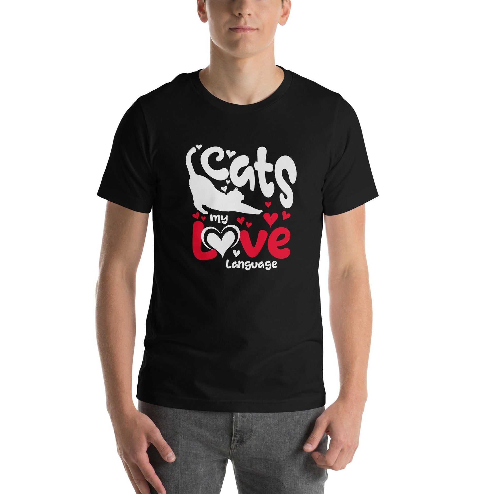 OMTHREAD Cats My Love Language T-Shirt | Cute Cat Lover Tee for Pet Lovers