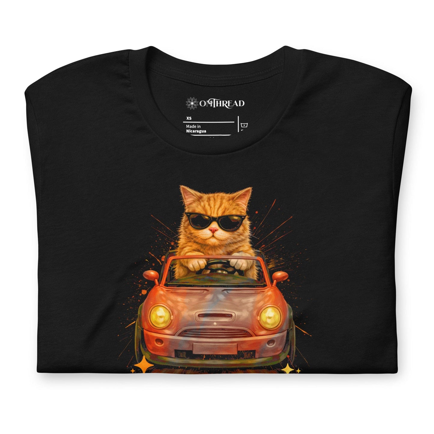 OMTHREAD Caturday Cat T-Shirt Funny Orange Cat Graphic Tee