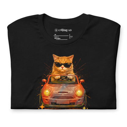 OMTHREAD Caturday Cat T-Shirt Funny Orange Cat Graphic Tee
