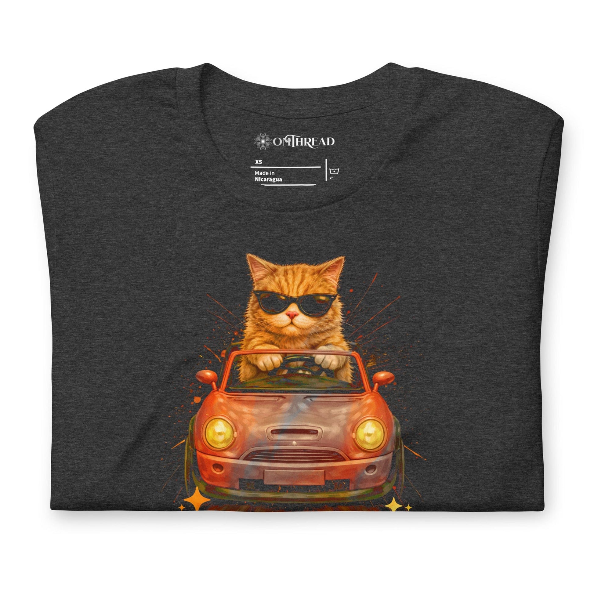 OMTHREAD Caturday Cat T-Shirt Funny Orange Cat Graphic Tee