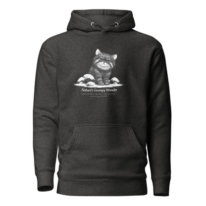OMTHREAD Charcoal Heather / S Pallas Cat Hoodie Nature’s Grumpy Wonder – Cozy Wildlife Graphic for Cat Lovers