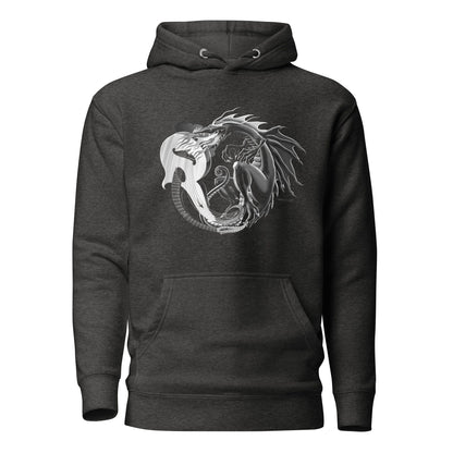 OMTHREAD Charcoal Heather / S Wood Dragon Unisex Hoodie - Dave Titus Illustration