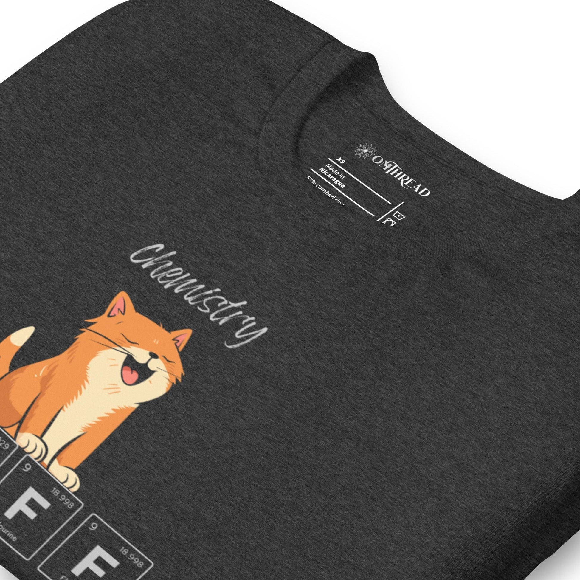 OMTHREAD Chemistry Buff Cat Tee | Periodic Table Elements Shirt | Funny Science Lover Gift