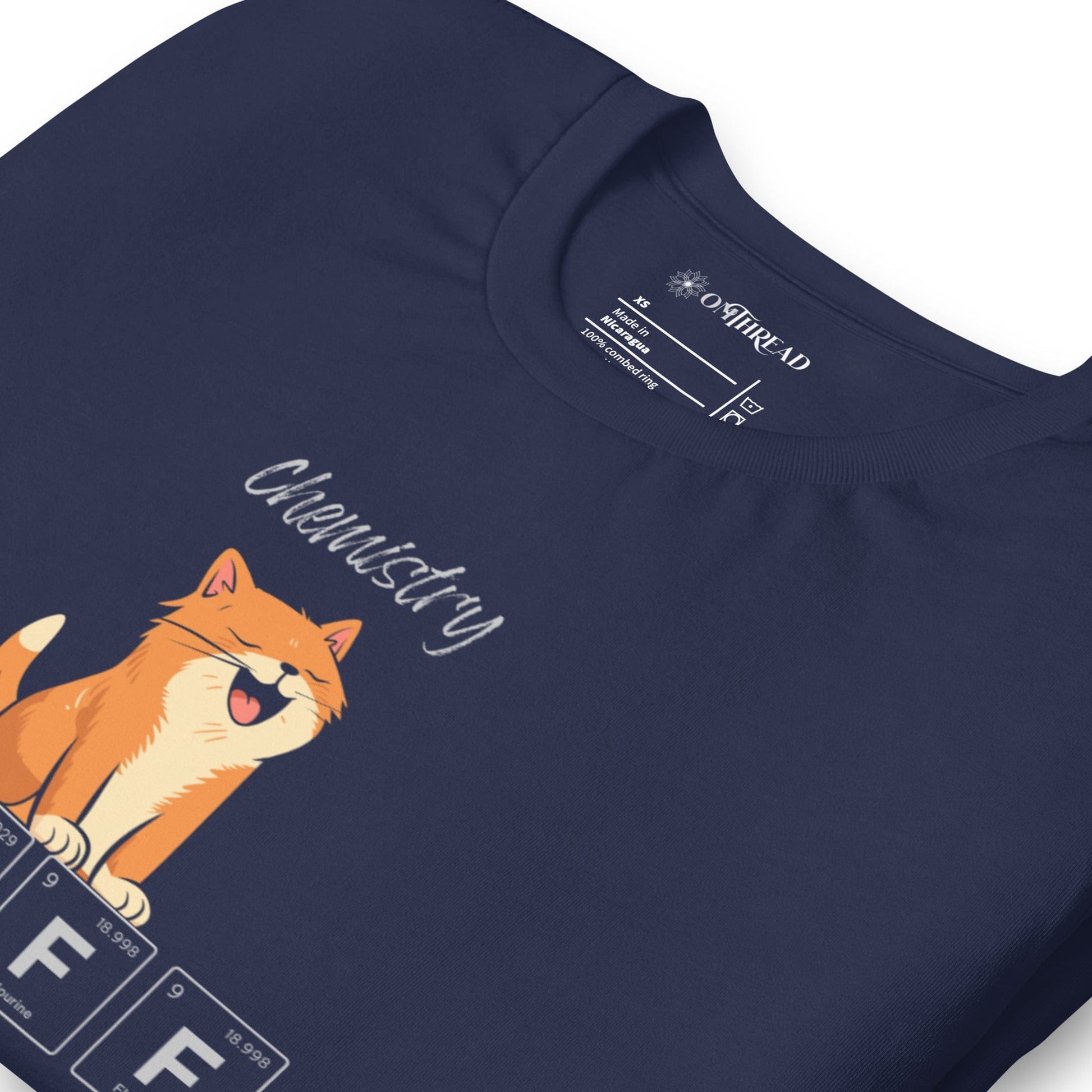 OMTHREAD Chemistry Buff Cat Tee | Periodic Table Elements Shirt | Funny Science Lover Gift