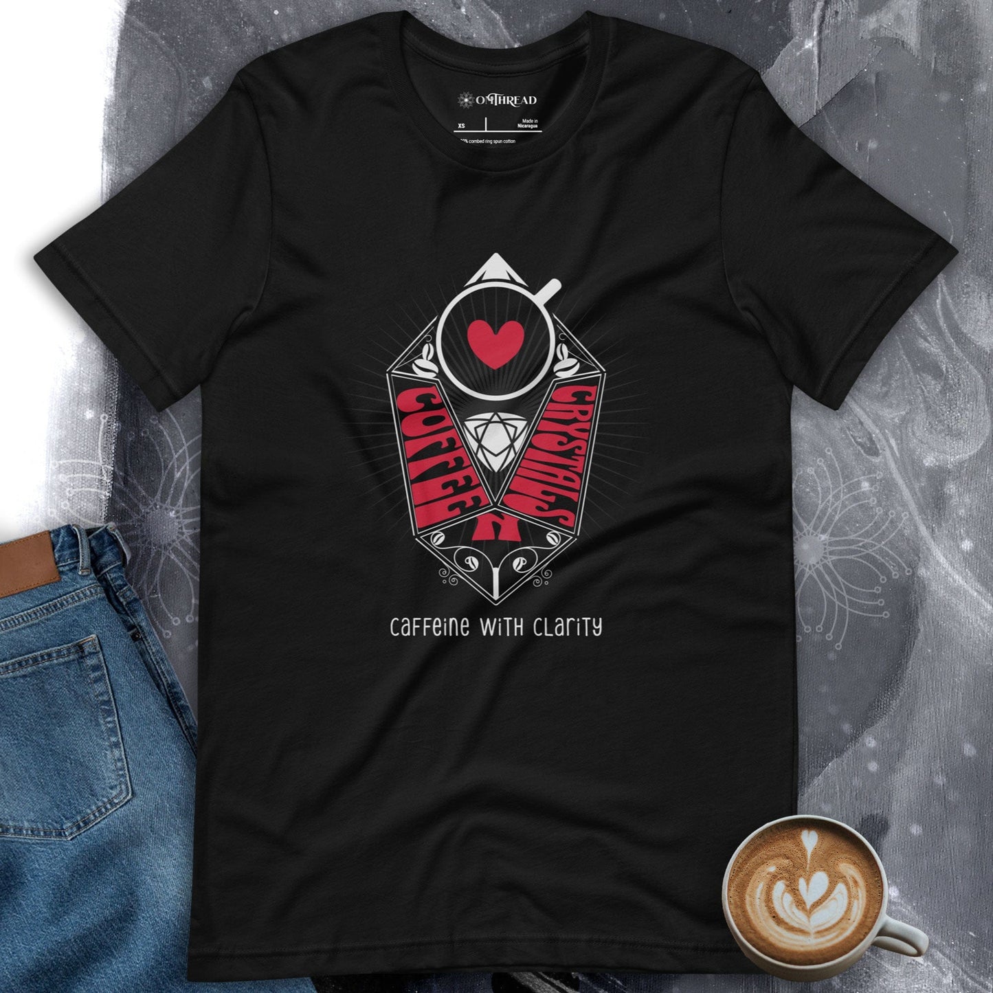 OMTHREAD Coffee and Crystals | Caffeine with Clarity Tee