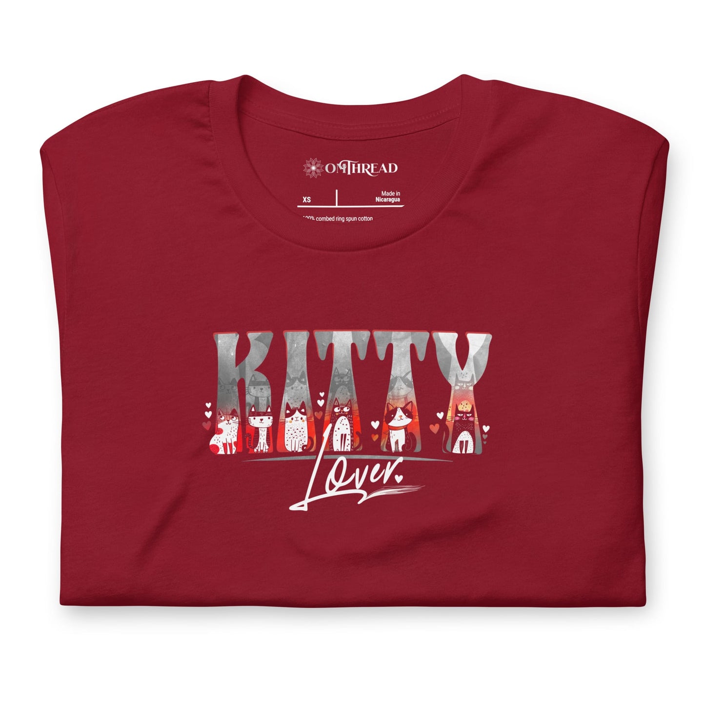 OMTHREAD Cute Cat Lover Shirt Kitty Lover Cat Graphic Tee