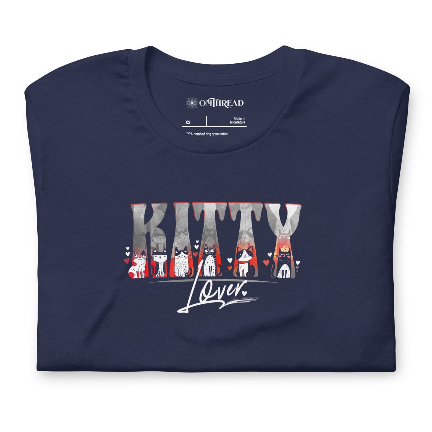 OMTHREAD Cute Cat Lover Shirt Kitty Lover Cat Graphic Tee