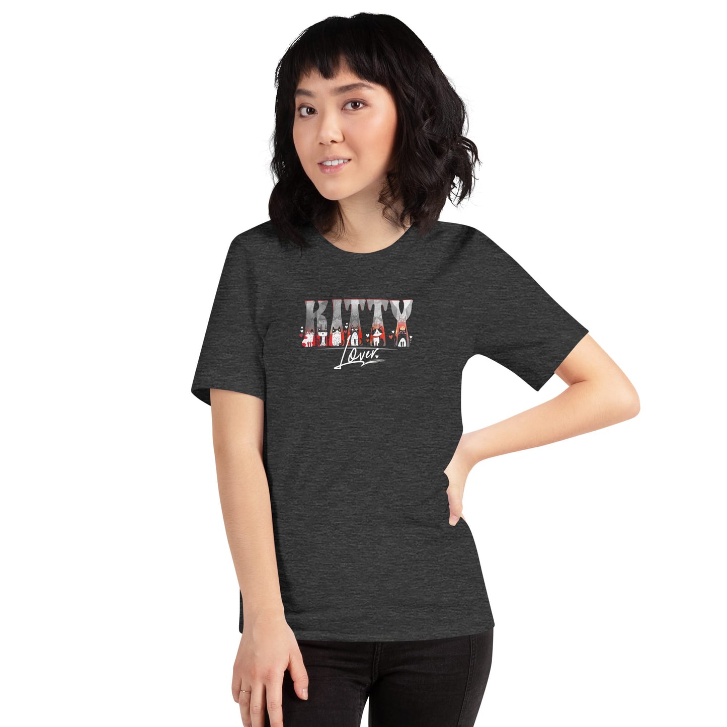 OMTHREAD Cute Cat Lover Shirt Kitty Lover Cat Graphic Tee