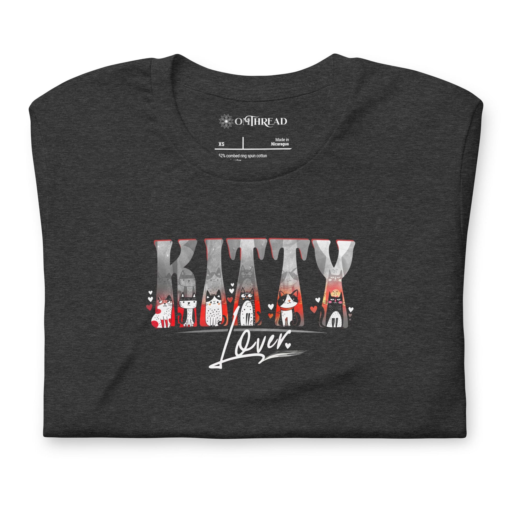 OMTHREAD Cute Cat Lover Shirt Kitty Lover Cat Graphic Tee