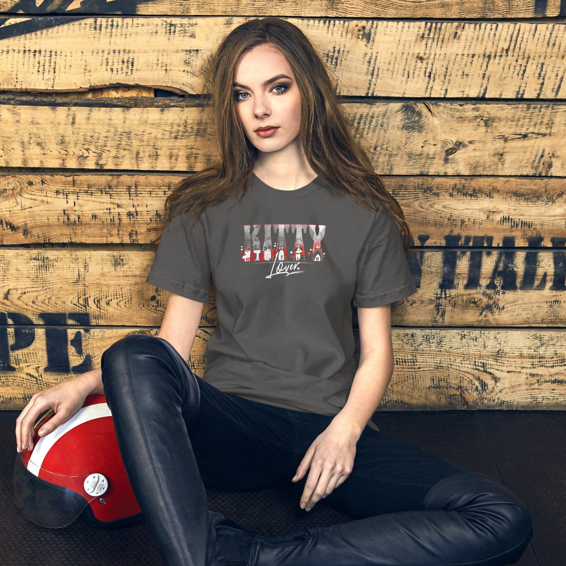 OMTHREAD Cute Cat Lover Shirt Kitty Lover Cat Graphic Tee