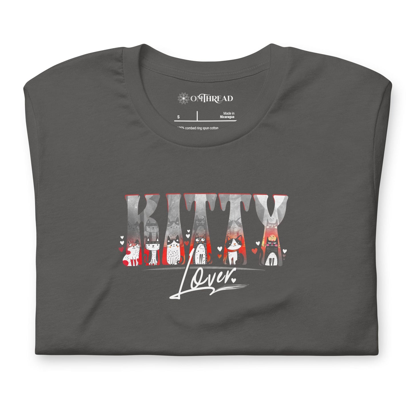 OMTHREAD Cute Cat Lover Shirt Kitty Lover Cat Graphic Tee