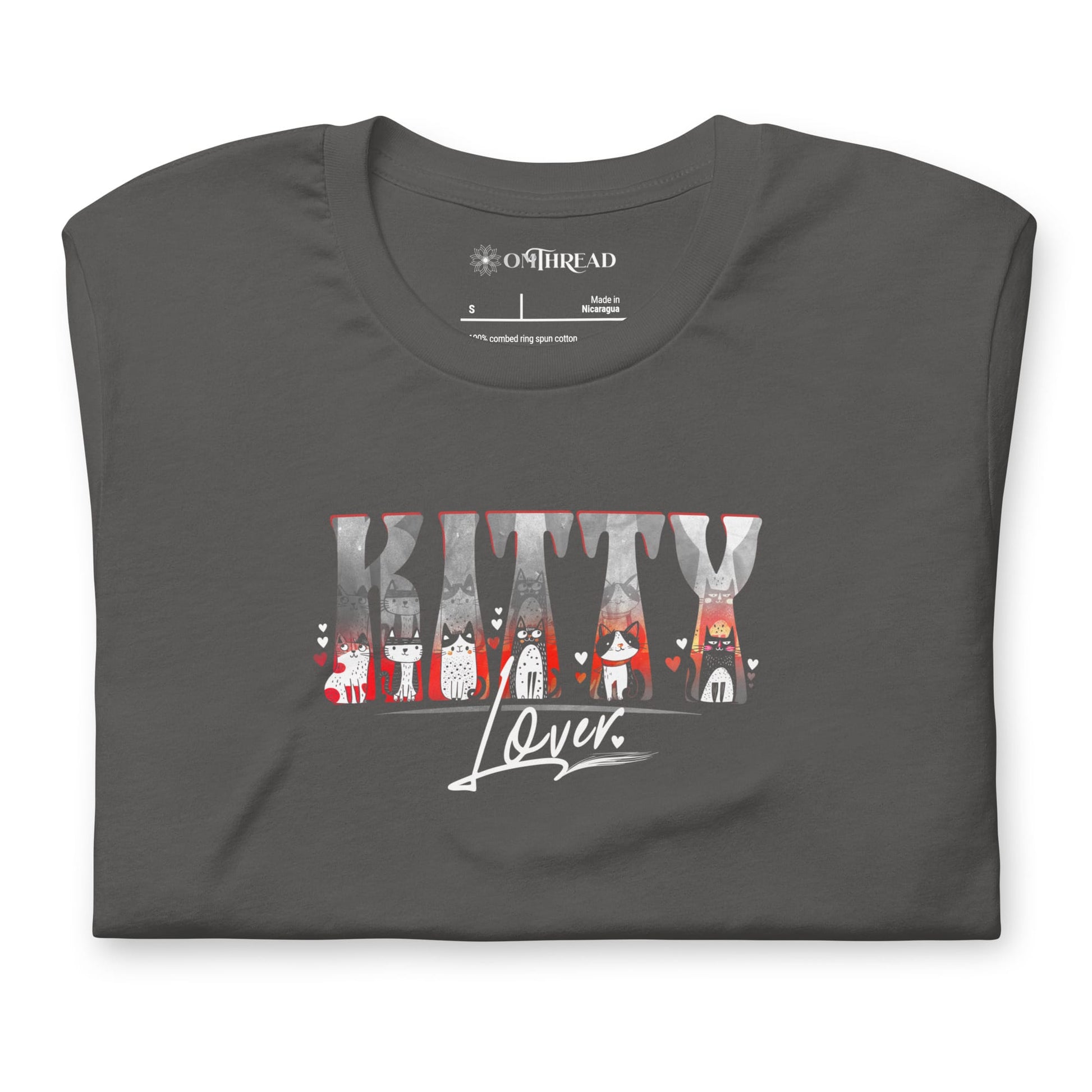 OMTHREAD Cute Cat Lover Shirt Kitty Lover Cat Graphic Tee