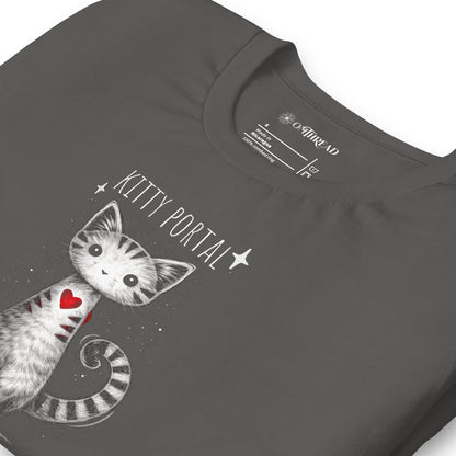 OMTHREAD Cute Magical Cat Shirt Kitty Portal Cat Lover Tee