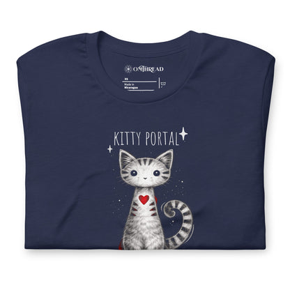 OMTHREAD Cute Magical Cat Shirt Kitty Portal Cat Lover Tee