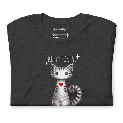 OMTHREAD Cute Magical Cat Shirt Kitty Portal Cat Lover Tee