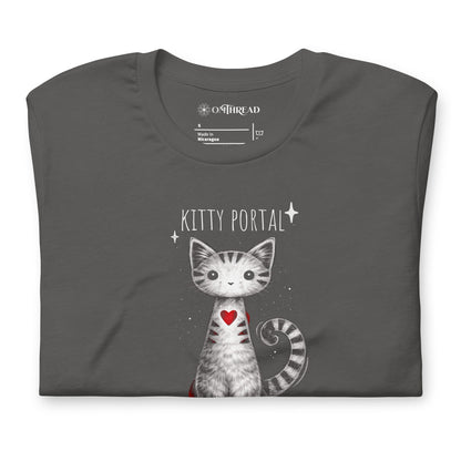 OMTHREAD Cute Magical Cat Shirt Kitty Portal Cat Lover Tee