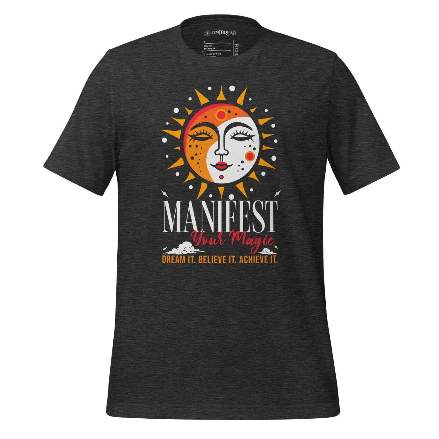 OMTHREAD Dark Grey Heather / S Manifest Your Magic Motivational Tee