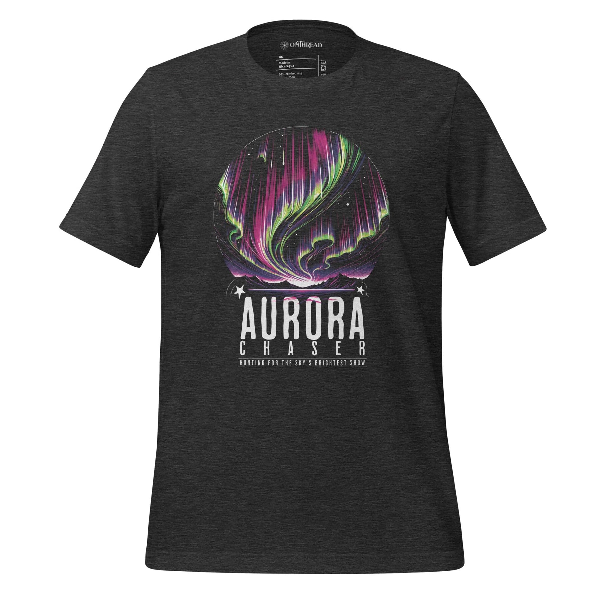 OMTHREAD Dark Grey Heather / XS Aurora Chaser: Hunting for the Sky's Brightest Show Tee