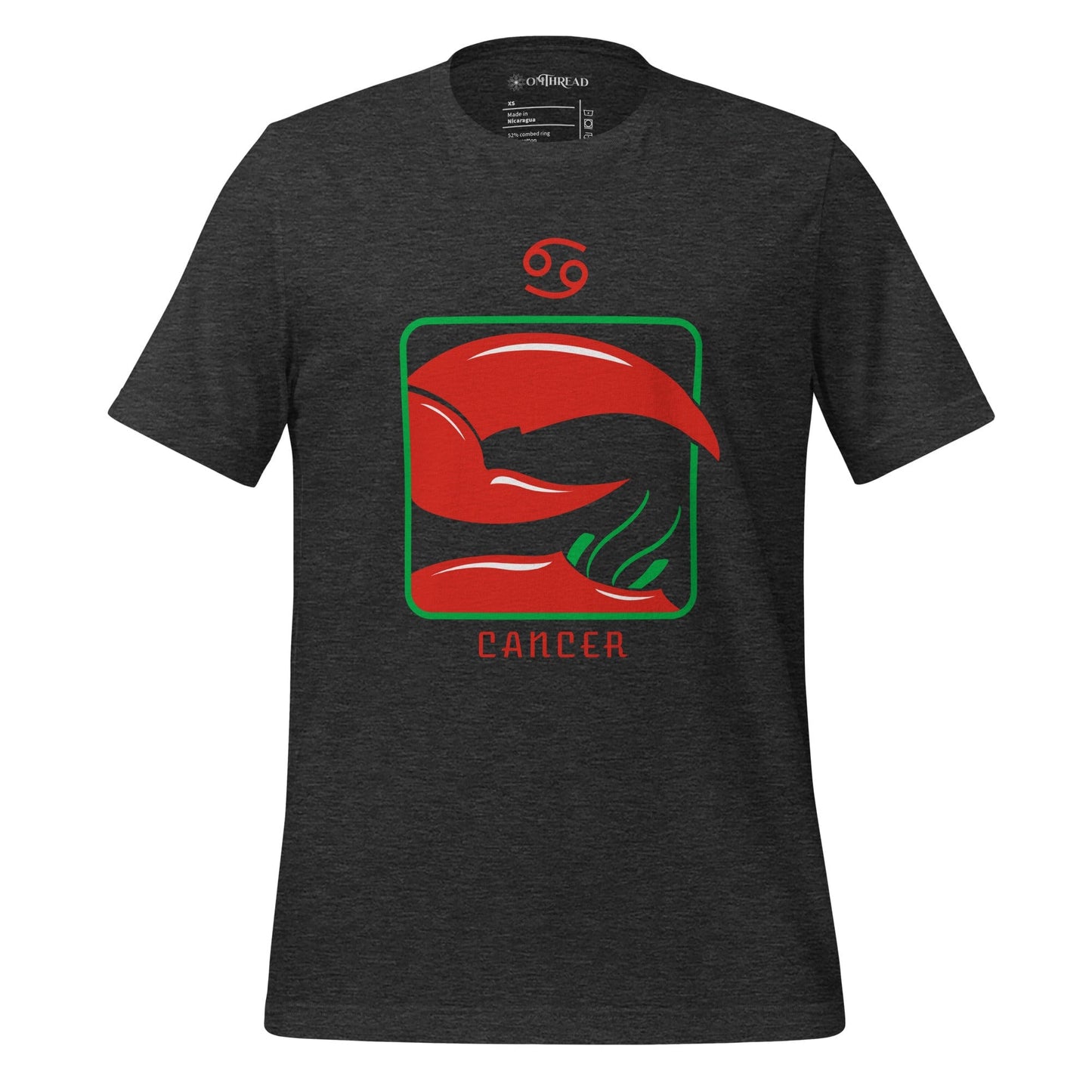 OMTHREAD Dark Grey Heather / XS Cancer Zodiac Tee