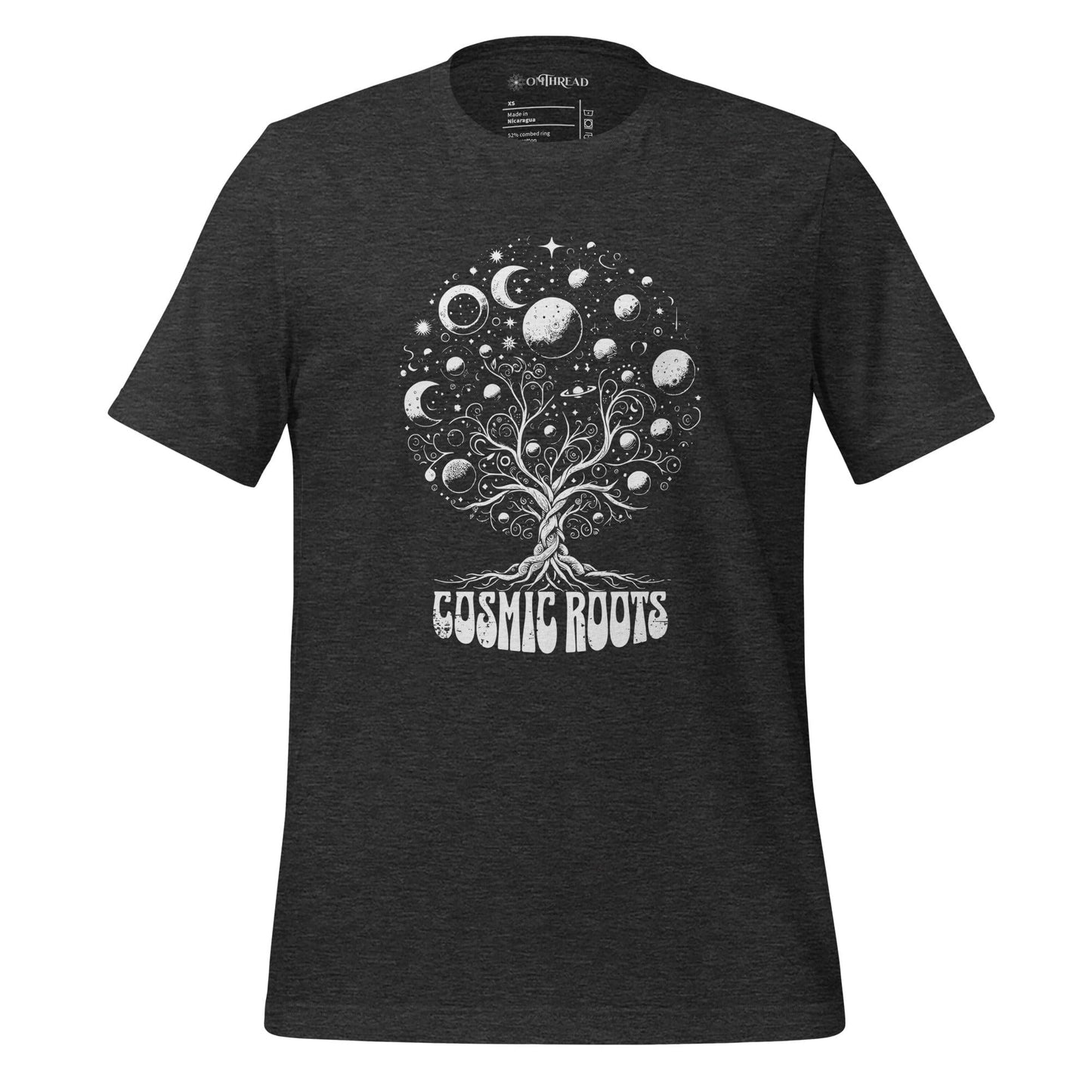 OMTHREAD Dark Grey Heather / XS Cosmic Roots Yoga Tee