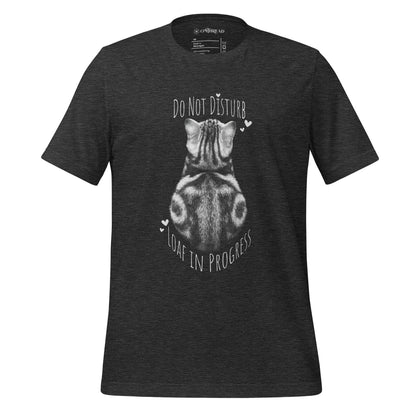 OMTHREAD Dark Grey Heather / XS Funny Cat Loaf T-Shirt Do Not Disturb Loaf in Progress