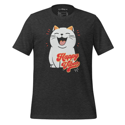 OMTHREAD Dark Grey Heather / XS Good Vibes | Happy Vibes Cat Tee