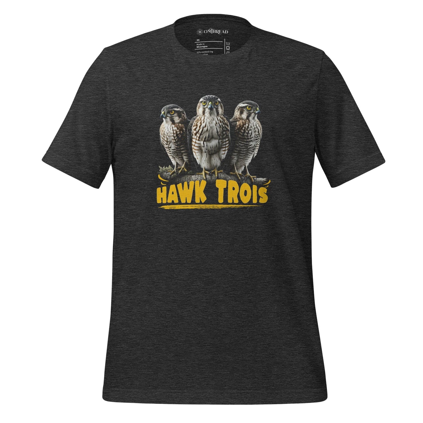 OMTHREAD Dark Grey Heather / XS Hawk Trois Tee