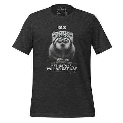 OMTHREAD Dark Grey Heather / XS International Pallas Cat Day, Apr 23: Celebrate & Protect Tee