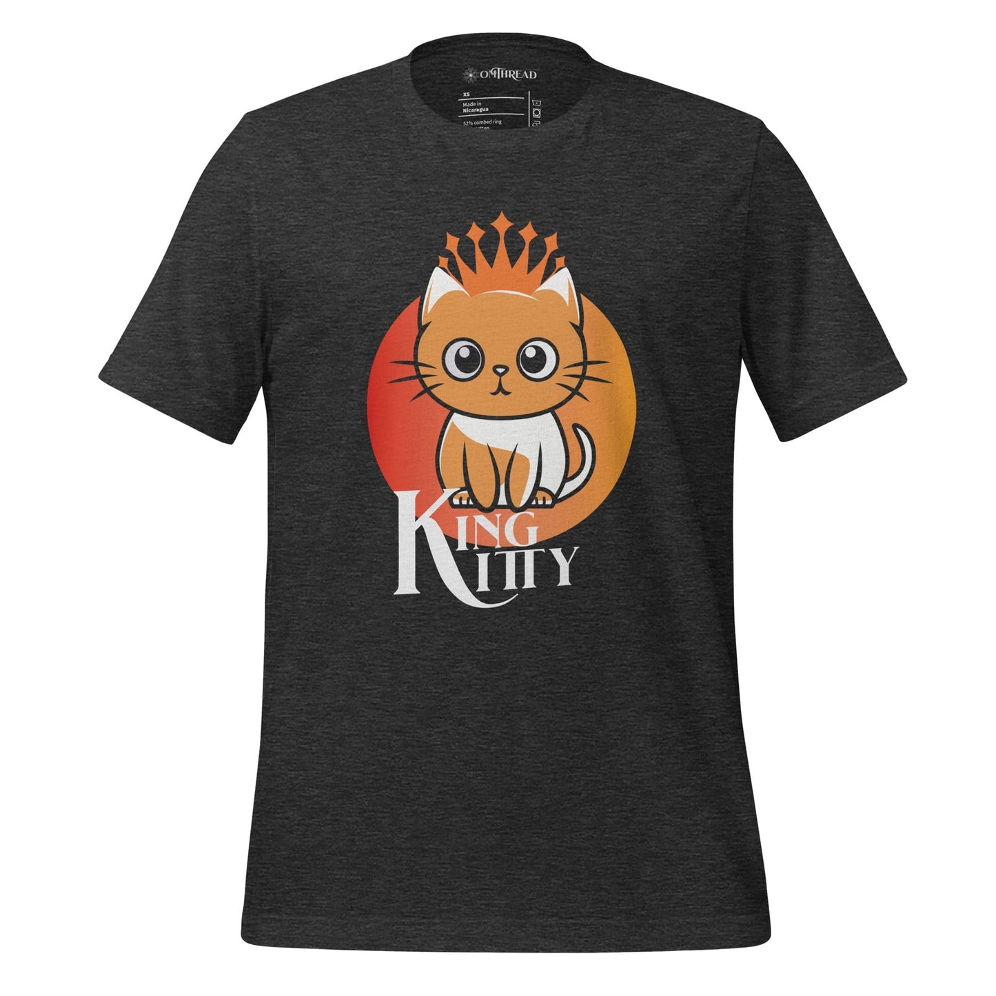 OMTHREAD Dark Grey Heather / XS King Kitty: Reign of the Feline Monarch Tee