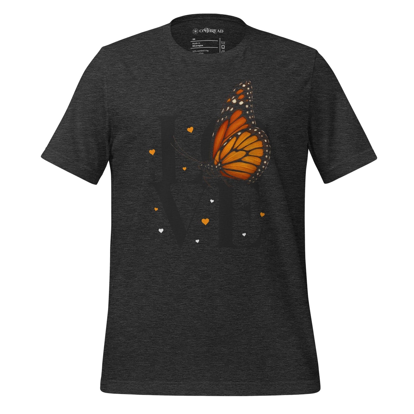 OMTHREAD Dark Grey Heather / XS Love Monarchs Butterfly Conservation Shirt