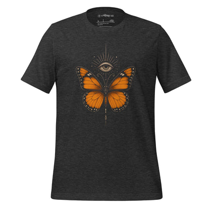 OMTHREAD Dark Grey Heather / XS Mystical Monarch Butterfly Shirt with All Seeing Eye by OMThread