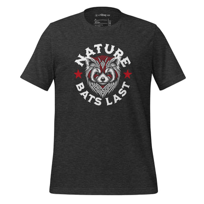 OMTHREAD Dark Grey Heather / XS Nature Bats Last - Red Panda Tee