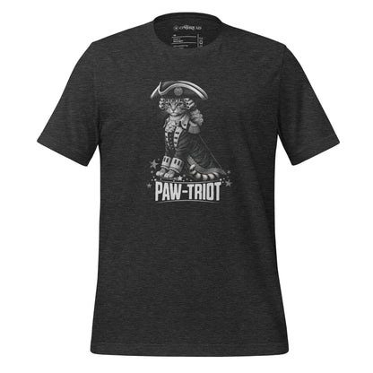 OMTHREAD Dark Grey Heather / XS Paw Triot Patriot Cat Graphic Shirt July 4th Tee