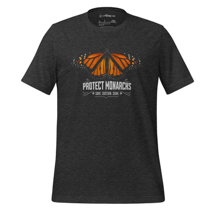 OMTHREAD Dark Grey Heather / XS Protect Monarchs Butterfly T-Shirt, Save Monarch Butterflies Shirt, Conservation Gift Tee