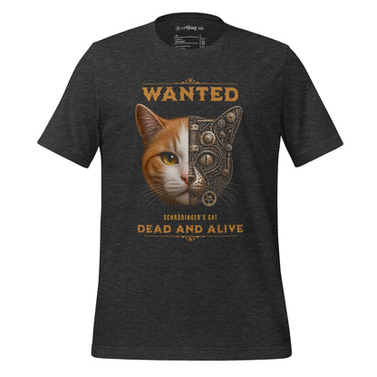 OMTHREAD Dark Grey Heather / XS Schrodinger Orange White Cat Shirt Science Physics Tee